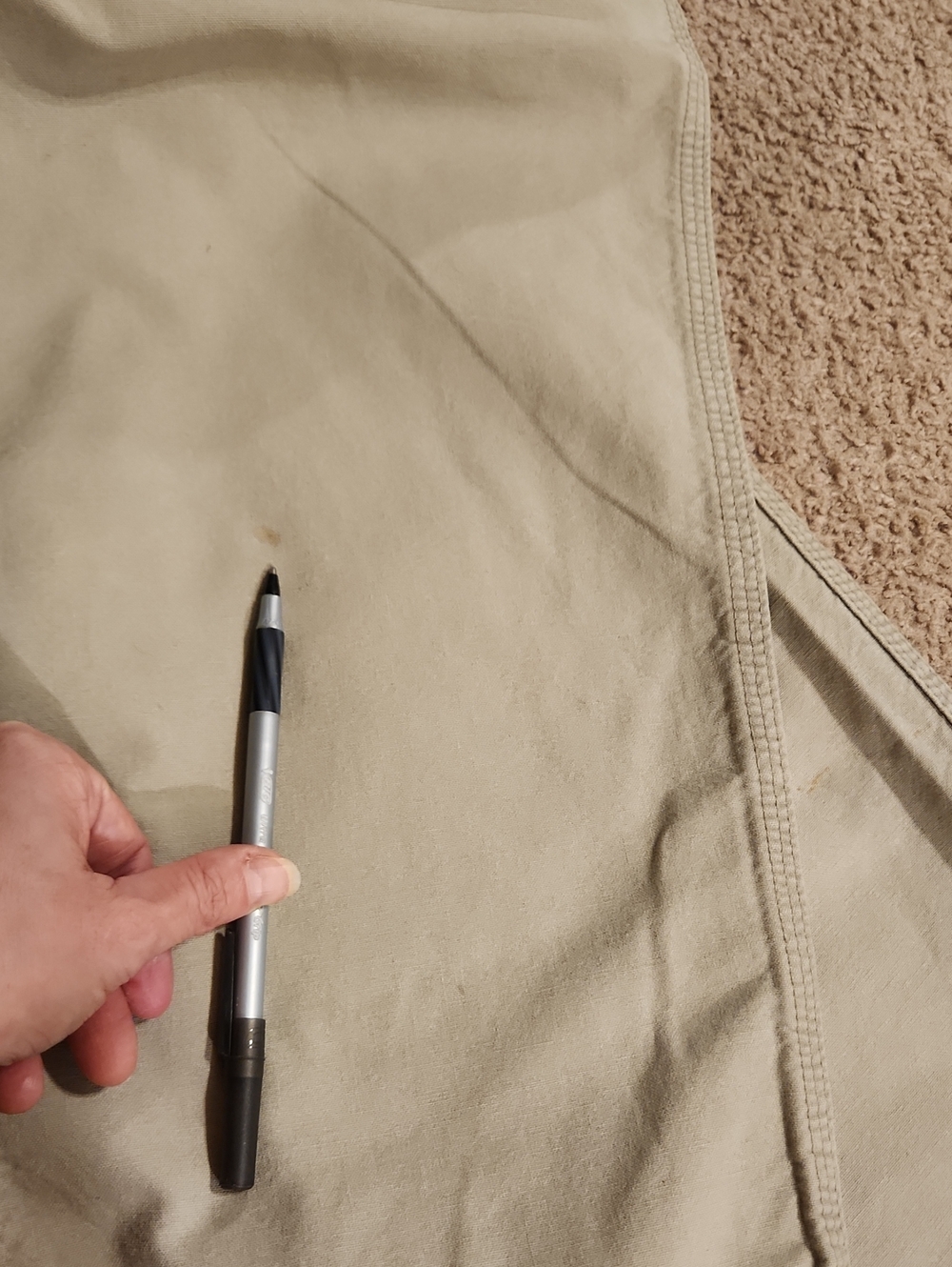 Carhartt 100% Cotton cream/khaki Men's Classic Utility Work Pants Sz 33 x 28 - Picture 10 of 13